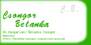 csongor belanka business card